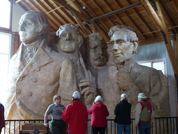 Scale model used for planning the Mount Rushmore sculptures